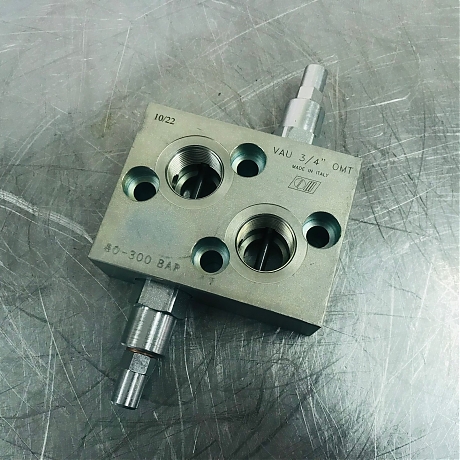 Клапан предохранительный перекрестный VAU 3/4 DE OMP/OMR (80-300 BAR) MARCHESINI ITALY